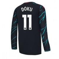Camiseta Manchester City Jeremy Doku #11 Tercera Equipación Replica 2023-24 mangas largas